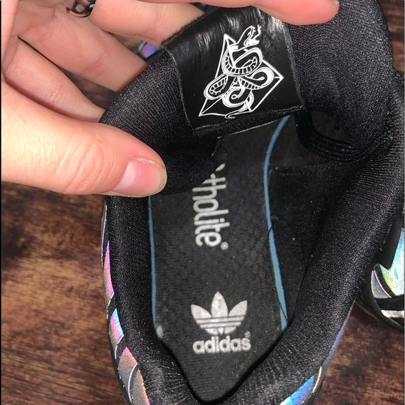 Rare Adidas ZX Flux reflective snakeskin shoes. - Picture 5 of 5